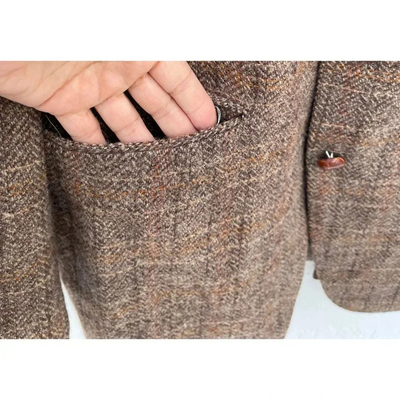 Moda Tallia Mens Long Sleeve Two Buttons Pure Wool Plaid Blazer Jacket Sz L/XL - Picture 4 of 14